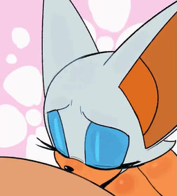 abstract_background anthro anthro_penetrated big_ears black_nose blue_eyeshadow breasts duo eyeshadow fellatio female female_on_human female_penetrated front_view fur genitals green_eyes human_on_anthro human_penetrating human_penetrating_anthro human_penetrating_female interspecies makeup male male/female male_on_anthro male_penetrating male_penetrating_female nude oral oral_penetration penetration penile penile_penetration penis penis_in_mouth sex tan_body tan_fur white_body white_fur thehumancopier sega sonic_the_hedgehog_(series) rouge_the_bat bat human mammal animated no_sound short_playtime video