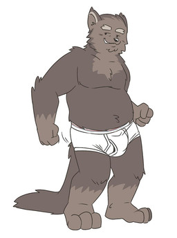 barefoot belly briefs briefs_only bulge clothed clothing dancing feet male open_mouth open_smile overweight overweight_male smile smiling_at_viewer smirk smirking_at_viewer solo teeth_showing tighty_whities topless topless_male underwear underwear_only waistband_stripe white_briefs white_clothing white_underwear heyitscousindave toru_(heyitscousindave) binturong mammal viverrid