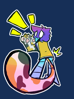 ambiguous_gender anthro avian_feet beak blue_beak blue_talons bottomless calico_pattern cat_paws cat_tail claws clothed clothing costume_transformation empty_eyes feathers feet foreshortening gloves handwear looking_at_self mid_transformation orange_clothing orange_shirt orange_topwear outline paw_gloves pawpads paws pink_pawpads purple_body purple_feathers shirt shocked simple_background sleeveless_shirt solo species_transformation surprised tail talons toes topwear transformation transparent_background white_eyes white_outline waso_mu worvid_(waso_mu) avian bird calico_cat corvid corvus_(genus) crow domestic_cat felid feline felis mammal oscine passerine 2025 3:4 alpha_channel colored hi_res shaded nonbinary_(lore)