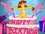 anthro areola big_areola brown_hair cake clitoris dessert eyes_closed female flat_chested food fur genitals hair lips loli navel nipples nude pussy solo thick_bottom_lip yellow_body yellow_fur young young_anthro shockley23 keiko_sakmat felid lion mammal pantherine