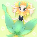 big_eyes black_eyes female looking_at_viewer not_furry plant solo raikissu nintendo pokemon elemental_creature flora_fauna florges generation_6_pokemon humanoid orange_flower_florges pokemon_(species) 1:1