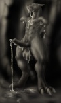 3:5 bodily_fluids canid canine canis claws digital_media_(artwork) dirty drooling erection genitals hi_res lol_comments male mammal missing_limbs monochrome mot nightmare_fuel nipples nude penis saliva slime solo transformation what wolf