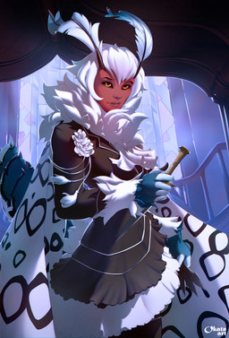 antennae_(anatomy) arthropod_abdomen black_sclera butler clothed clothing crossdressing dagger dress knife male melee_weapon neck_tuft solo tuft weapon wings okata animal_humanoid arthropod arthropod_humanoid humanoid insect insect_humanoid lepidopteran lepidopteran_humanoid moth_humanoid absurd_res hi_res
