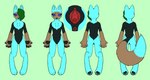 4_toes 5_fingers anthro anus big_hands black_body black_fur black_nose black_pawpads blue_body blue_eyes blue_fur brown_body brown_fur butt chest_tuft circle_eyebrows clitoris digitigrade eyebrows facial_markings feet female fingers fluffy fluffy_tail front_and_back front_view fur genitals gloves_(marking) green_hair hair hair_over_eye handpaw head_markings hindpaw inner_ear_fluff leg_markings looking_at_viewer markings mask_(marking) neck_tuft nude one_eye_obstructed outline pawpads paws pointy_ears prick_ears pussy rear_view red_anus red_pussy skinny slim socks_(marking) solo spread_pussy spreading tail tail_markings tailless toes tuft upturned_eyes dreamscreep glimmer_(dreamscreep) domestic_cat felid feline felis mammal absurd_res digital_media_(artwork) hi_res model_sheet procreate_(artwork) nonbinary_(lore)