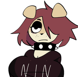 alternative_fashion anthro big_breasts black_clothing black_eyelids black_eyeshadow black_shirt black_topwear breasts brown_hair cleavage clothed clothed_anthro clothed_female clothing collar eyebrows eyelashes eyeshadow female female_anthro front_view fur hair hair_over_eye huge_breasts makeup mouth_closed one_eye_obstructed shirt simple_background solo spiked_collar spikes tan_body tan_fur topwear white_background xarop77 nine_inch_nails caine_(xarop77) canid canine canis domestic_dog mammal 2025 bust_portrait portrait