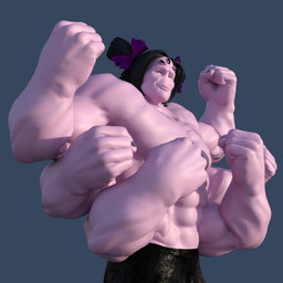 5_eyes 6_arms big_muscles black_hair bow_ribbon crossgender fingernails ftm_crossgender hair huge_muscles hyper hyper_muscles male manly multi_arm multi_eye multi_limb muscular muscular_humanoid muscular_male nails purple_body simple_background solo idsaybucketsofart undertale undertale_(series) muffet animal_humanoid arachnid arachnid_humanoid arthropod arthropod_humanoid humanoid spider_humanoid 1:1 2017 3d_(artwork) digital_media_(artwork)