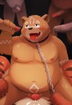 anthro balls belly big_belly blush brown_body collar genitals group handjob kemono leash male male/male moobs navel nipples overweight overweight_male penile penis sex young inugamihito crave_saga gabu_(crave_saga) bear mammal 2023 hi_res