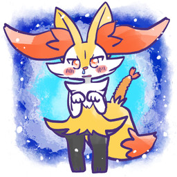 ambiguous_anthro ambiguous_gender anthro biped blush blush_stickers bodily_fluids border dipstick_tail food front_view looking_at_viewer markings object_in_tail open_mouth paw_pose pose runny_nose shrimp_(food) simple_background snot solo standing tail tail_markings white_border annyui0611 nintendo pokemon braixen canid generation_6_pokemon mammal pokemon_(species) 1:1 2025 digital_drawing_(artwork) digital_media_(artwork) full-length_portrait hi_res japanese_description portrait translated_description