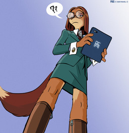 4_fingers anthro biped boots clothed clothed_anthro clothed_female clothing countershade_face countershading cuff_links dipstick_tail electronics eyebrows eyelashes eyewear female female_anthro fingers footwear frown fully_clothed fully_clothed_anthro fully_clothed_female glasses gradient_background green_clothing green_suit holding_object holding_tablet holding_tablet_computer iris looking_at_viewer looking_down looking_down_at_viewer low-angle_view markings narrowed_eyes philtrum pupils question_mark round_glasses shoes simple_background snout solo speech_bubble standing suit tablet tablet_computer tail tail_markings text wearing_glasses zipper sir_paulus illumination_entertainment sing_(movie) suki_lane canid canine canis mammal artist_name hi_res
