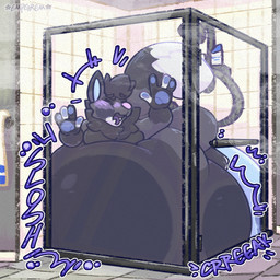 against_surface belly belly_expansion belly_on_glass blush blush_lines creaking expansion eyes_closed glass hand_on_glass hose hose_inflation inflation liquid_inflation male on_glass open_mouth purple_blush purple_tongue shower sloshing_belly teats text tongue udders water_inflation empgrem waro_(notablydeviant) bovid bovine cattle kangaroo macropod mammal marsupial 2025 artist_name hi_res watermark