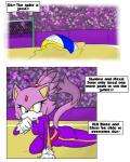 anthro ball breasts clothed clothing dialogue female fur gloves handwear net purple_body purple_fur solo sport text volleyball volleyball_(ball) volleyball_court volleyball_net yellow_eyes sandunky sega sonic_the_hedgehog_(series) blaze_the_cat felid mammal 4:5 absurd_res comic english_text hi_res