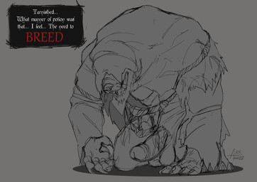 anthro balls biped claws clothing erection finger_claws genitals humanoid_genitalia humanoid_penis hunched_over male penis robe solo hardermoo elden_ring fromsoftware gurranq_(elden_ring) canid canine canis mammal wolf 2022 absurd_res digital_media_(artwork) greyscale hi_res monochrome