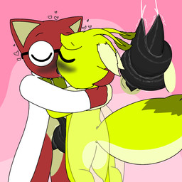 animal_genitalia animal_penis anthro anthro_on_anthro anthro_on_feral bestiality black_penis blush bodily_fluids clothing cum duo eyes_closed eyewear feral french_kissing frottage genital_fluids genitals glasses green_body hand_behind_head hand_behind_neck hand_on_chest heart_symbol hug insect_wings kissing long_penis male male/male mane nude penile penis penis_wrap penises_touching penisjob prehensile_penis red_body sex shirt simple_background tapering_penis topwear wearing_glasses white_clothing white_shirt white_topwear wings hikiwi char_(hikiwi) arthropod bee hybrid hymenopteran insect lepidopteran mammal marsupial moth vombatiform wombat 1:1 colored digital_drawing_(artwork) digital_media_(artwork) hi_res