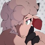 anthro female fur hair horn nude pose simple_background solo standing text wool_(fur) smokedsoul35 betty_sheep_(smokedsoul35) bovid caprine domestic_sheep mammal sheep 1:1 digital_media_(artwork) hi_res