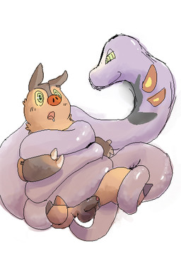 ambiguous_gender bdsm bondage bound coiling duo feral forced foreskin genitals humanoid_genitalia humanoid_penis hypnosis interspecies male mind_control penis rape ringed_eyes serpentine sex kernelewdies nintendo pokemon arbok generation_1_pokemon generation_5_pokemon mammal pignite pokemon_(species) reptile scalie snake suine 2:3 source_request