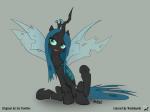 fangs female green_eyes horn insect_wings open_mouth pupils slit_pupils solo teeth text translucent translucent_wings wings wodahseht yewdee friendship_is_magic hasbro my_little_pony queen_chrysalis_(mlp) arthropod changeling 2015 4:3 absurd_res english_text hi_res