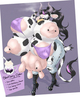 4_breasts anthro barbell_piercing bell bell_collar big_breasts black_body black_fur black_hair boots bottomwear bra breasts cigarette cigarette_in_mouth clothing collar cowbell curved_horn denim denim_bottomwear denim_clothing female footwear fur hair half-closed_eyes high_heeled_boots high_heels highlights_(coloring) horn huge_breasts jeans multi_breast multicolored_body multicolored_fur narrowed_eyes nipple_barbell nipple_piercing nipples object_in_mouth pants piercing pink_body pink_skin ponytail purple_highlights shoes slightly_chubby slightly_chubby_anthro slightly_chubby_female smoking_tobacco solo tail tail_tuft teats thick_thighs torn_bottomwear torn_clothing torn_jeans torn_pants tuft two_tone_body two_tone_fur udder_piercing udders underwear white_body white_fur wide_hips dullvivid blacklight_(character) bovid bovine cattle mammal hi_res