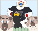 anthro belly cock_vore genitals group male male/male muscular penile penis vore mc_morrales nintendo pokemon two_soyjaks_pointing soleo's_brother generation_7_pokemon legendary_pokemon pokemon_(species) rockruff solgaleo absurd_res hi_res