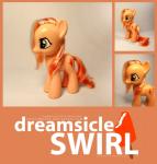 creamsicle cutie_mark female feral figurine solo text narxinba222 hasbro my_little_pony dreamsicle_swirl fan_character equid equine horse mammal pony