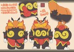 absurd_res emboar enbu_(hako_niwashi) generation_5_pokemon genitals hako_niwashi hi_res male model_sheet musclegut muscular nintendo overweight overweight_male penis pokemon pokemon_(species) solo thick_penis