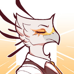 ambiguous_gender anthro beak clothing collared_shirt dress_shirt eyebrows eyelashes eyes_closed feathers grey_beak necktie shirt side_view solo topwear vest white_body white_clothing white_feathers white_shirt white_topwear yellow_necktie conditional_dnp welwraith accipitriform avian bird secretary_bird 1:1 2025 bust_portrait digital_media_(artwork) portrait