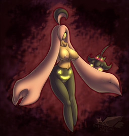 alternate_species ambiguous_gender areola blush breasts brown_body brown_skin clitoris duo female genitals glowing hair humanoidized long_hair navel nipples not_furry nude pink_hair pokemorph vulva wide_hips latiar nintendo pokemon generation_6_pokemon ghost gourgeist humanoid pokemon_(species) pumpkaboo spirit 2015 hi_res