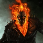 bone burning chain clothed clothing fire front_view jacket leather leather_clothing leather_jacket leather_topwear male not_furry skull solo spikes topwear deadlypredator marvel ghost_rider 1:1 digital_media_(artwork) half-length_portrait hi_res icon portrait unavailable_at_source