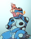amphibian anthro areola big_breasts black_areola black_nipples breast_grab breasts caila_the_charmeleon_(caila) charmeleon duo female female/female female_pred female_prey fingering fire forced frog generation_1_pokemon generation_5_pokemon genitals hand_on_breast hi_res innie_pussy licking lizard nintendo nipples non-mammal_breasts non-mammal_nipples nude omny87 oral oral_vore partially_inside pokemon pokemon_(species) pussy reptile scalie seismitoad swallowing tongue tongue_out vore