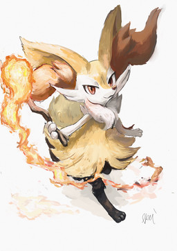 3_fingers 3_toes :3 ambiguous_anthro ambiguous_gender anthro arm_tuft biped black_body black_fur cheek_tuft chest_tuft digitigrade dipstick_tail elemental_manipulation eyelashes facial_tuft feet fingers fire fire_manipulation flat_chested fluffy fluffy_tail front_view fur high-angle_view hip_tuft holding_object holding_stick inner_ear_fluff looking_at_viewer looking_up looking_up_at_viewer markings mouth_closed multicolored_body multicolored_fur nude_ambiguous nude_anthro on_model orange_body orange_eyes orange_fur orange_inner_ear_fluff orange_nose orange_tail_tip shoulder_tuft snout solo stick tail tail_markings three-quarter_view toes tuft two_tone_tail walking white_body white_fur yellow_body yellow_fur yellow_tail ikei nintendo pokemon braixen canid generation_6_pokemon mammal pokemon_(species) 2021 colored digital_media_(artwork) digital_painting_(artwork) full-length_portrait hi_res painting_(artwork) portrait shaded signature