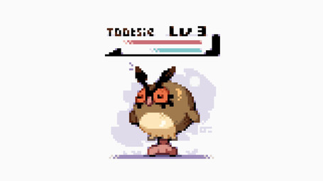 ambiguous_gender beak feathered_wings feathers gameplay_mechanics gui health_bar simple_background solo text wings ollie_jamie nintendo pokemon avian bird generation_2_pokemon hoothoot pokemon_(species) 16:9 2019 digital_media_(artwork) hi_res pixel_(artwork) widescreen