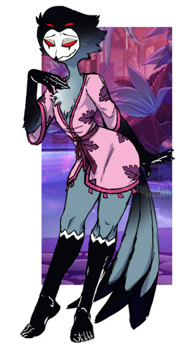 5_toes anthro barefoot clothing feet femboy humanoid_feet male plantigrade robe solo toes zimakum hellaverse helluva_boss stolas_(helluva_boss) avian bird demon owl absurd_res colored_sketch hi_res sketch
