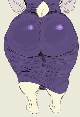 anthro barefoot big_butt butt butt_shot feet female fur huge_butt solo tail thick_thighs white_body white_fur wide_hips dumbwitchyy undertale_(series) toriel boss_monster_(undertale) bovid caprine goat mammal 2026 hi_res