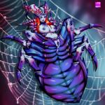 anthro anus arthropod_webbing big_breasts biped breasts female genitals hair multi_eye nipples non-mammal_breasts nude presenting pussy red_eyes red_hair solo spread_legs spreading laura_martinez european_mythology greek_mythology mythology smite arachne_(smite) arachne arachnid arthropod deity 1:1 hi_res