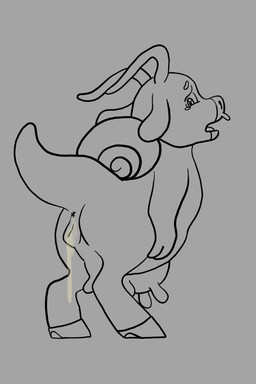after_sex anthro bodily_fluids butt cum dripping female genital_fluids genitals solo teats udders vulva worried stonerkitty bovid bovine cattle gastropod hybrid mammal mollusk snail 2:3 hi_res