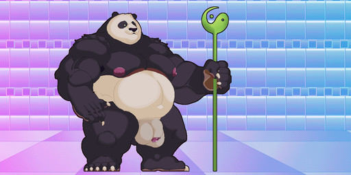 anthro arm_tuft attack balls barazoku big_balls big_penis clothing erection feet flaccid genitals hair hairy humanoid_genitalia humanoid_penis jewelry legwear male mature_male moobs muscular muscular_anthro muscular_male necklace nipples penis slightly_chubby smile smirk solo thigh_highs tuft weapon morinetsu dreamworks kung_fu_panda mugen master_po_ping bear giant_panda mammal animated digital_media_(artwork) hi_res loop pixel_(artwork)