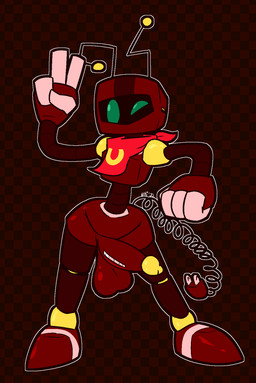 4_fingers antennae_(anatomy) balls big_balls big_penis black_antennae brown_body brown_clothing brown_footwear brown_shoes checkered checkered_background clothing curled_antennae erection fingers footwear genitals gesture glans green_eyes hand_gesture humanoid_genitalia humanoid_penis kerchief machine male metallic_body not_furry nude one_eye_closed pattern_background penis pink_body pink_clothing pink_footwear pink_shoes pose red_balls red_body red_kerchief red_penis shoes simple_background solo v_sign wink yellow_antennae yellow_body yellow_glans yellow_kerchief ultilix ultibot_(ultilix) humanoid robot 2022 hi_res