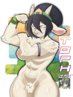 abs alternate_species anthro biceps big_breasts blind breasts crotch_tuft disability female flexing flexing_bicep fluffy furrification horn muscular muscular_anthro muscular_female nipples nude smile smiling_at_viewer solo standing thick_thighs tuft wide_hips goonermello avatar:_the_last_airbender nickelodeon toph_beifong bovid caprine goat mammal 3:4 absurd_res hi_res meme