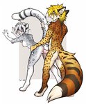 2020 4_toes 5_fingers anthro anthro_on_anthro anthro_penetrated anthro_penetrating anthro_penetrating_anthro anus areola bent_over blue_eyes blush breasts butt digital_media_(artwork) digitigrade duo f-r95 feet felid feline female female_penetrated fingers fur genitals grey_body grey_fur hi_res looking_back male male/female male_penetrating male_penetrating_female mammal markings nipples pantherine penetration penile penile_penetration penis penis_in_pussy purple_eyes pussy sex simple_background smile snow_leopard spots spotted_body spotted_fur standing toes vaginal vaginal_penetration white_background