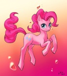 blue_eyes bubble cutie_mark female feral gradient_background hair looking_at_viewer pink_hair quadruped simple_background smile solo tail katiramoon friendship_is_magic hasbro my_little_pony pinkie_pie_(mlp) earth_pony equid equine horse mammal pony 2012 hi_res pink_theme