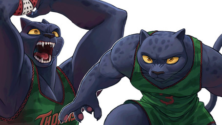 anthro ball basketball_(ball) basketball_uniform biceps bodily_fluids bottomwear clothed clothing female fur holding_ball holding_object melanistic muscular muscular_anthro muscular_female open_mouth saliva saliva_string shirt shorts simple_background solo sportswear spots standing tail tank_top teeth topwear uniform nyeong goat_(movie) sony_corporation sony_pictures jett_fillmore felid leopard mammal pantherine 16:9 digital_media_(artwork) hi_res widescreen