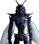 black_body blue_body male multicolored_body simple_background solo spikes two_tone_body white_background wings yellow_eyes roger98 district_9 fan_character alien arthropod humanoid hybrid prawn_(district_9)