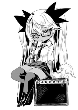 alternative_fashion amplifier anthro boots bottomwear chibi clothing electric_guitar eyewear female footwear glasses guitar gyaru hair high_heeled_boots high_heels j-fashion kemono kogal legwear long_hair musical_instrument pigtails plucked_string_instrument shoes skirt solo string_instrument thigh_highs shinobe sanrio show_by_rock!! retoree_(show_by_rock!!) bird_dog canid canine canis domestic_dog golden_retriever hunting_dog mammal myumon retriever hi_res monochrome