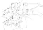 4_fingers annoyed anthro bed bedding big_ears blanket claws clothed clothed_anthro clothed_male clothing digital_sketch duo ear_tuft eyes_closed fingers furniture half-closed_eyes holding_object holding_weapon humanoid_hands lying male male/male narrowed_eyes on_back on_bed ranged_weapon rocket_launcher romantic romantic_couple simple_background slim_anthro tuft under_covers weapon white_background bristol afk_arena lilith_games kren_(afk_arena) skreg_(afk_arena) durri mammal 2021 absurd_res digital_media_(artwork) hi_res meme monochrome sketch