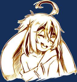 accessory ambiguous_gender anthro big_ears blush clothing exposed_shoulder eyebrows eyes_closed hair hair_accessory hairclip hoodie humanoid_face nipples open_mouth oversized_clothing oversized_hoodie oversized_topwear simple_background smile solo sticker_pack teeth topwear transparent_background yellow_body young young_ambiguous aogami lagomorph leporid mammal rabbit 2025 alpha_channel digital_drawing_(artwork) digital_media_(artwork) hi_res line_art monochrome