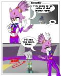 anthro breasts clothed clothing dialogue duo female fur gloves grey_body grey_fur half-closed_eyes handwear male midriff narrowed_eyes navel nude purple_body purple_fur simple_background text white_background yellow_eyes sandunky sega sonic_the_hedgehog_(series) blaze_the_cat silver_the_hedgehog domestic_cat eulipotyphlan felid feline felis hedgehog mammal 4:5 absurd_res comic english_text hi_res