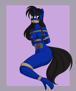 anthro anthrofied bdsm black_hair bondage bound breasts brown_eyes camera female gag gagged hair horn looking_at_viewer rope simple_background solo submissive submissive_female tail tape tape_gag kloudmutt hasbro my_little_pony mythology equid equine mammal mythological_creature mythological_equine unicorn 5:6 digital_media_(artwork) hi_res source_request