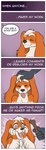 3_panel_comic anthro border dialogue dialogue_box dog_food dog_treat duo eyes_closed floppy_ears fur hair headpat male multicolored_body multicolored_fur open_mouth open_smile orange_body orange_fur pet_food petting purple_background simple_background smile solo_focus text tongue tongue_out two_tone_body two_tone_fur white_body white_border white_fur white_hair wide_eyed freckles_(artist) pecas_(freckles) bird_dog canid canine canis domestic_dog hunting_dog mammal spaniel welsh_springer_spaniel 2017 comic english_text hi_res