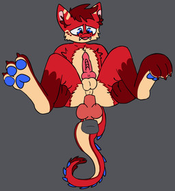 anal animal_genitalia animal_penis anthro anus balls barefoot blue_pawpads bodily_fluids butt canine_genitalia canine_penis claws cum cum_covered cum_in_ass cum_inside cumshot digitigrade disembodied_penis duo ejaculation erection feet foot_focus fur gaping gaping_anus genital_fluids genitals hair inner_ear_fluff knot knotted_penis knotting leaking_cum male male/male male_penetrated male_penetrating male_penetrating_male messy nude orgasm pawpads paws penetration penile penis red_body red_fur ridged_knotted_penis sex simple_background solo_focus spreading tail throbbing throbbing_penis toes tuft maxcatuwu mythology valor_(bucketio) dragon furred_dragon furred_scalie mythological_creature mythological_scalie scalie animated digital_media_(artwork) hi_res no_sound short_playtime video