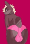 anthro balls_outline bulge clothing detailed_bulge genital_outline looking_at_viewer male simple_background solo underwear lazer001 charlie_(claudeartz) lagomorph leporid mammal rabbit 2021 digital_drawing_(artwork) digital_media_(artwork) sketch