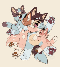 anthro blue_body blue_fur closed_smile daww eyes_closed featureless_crotch female fur group group_hug hug hugging_another husband_and_wife male married_couple mouth_closed nude nude_anthro open_mouth open_smile orange_body orange_fur pawpads simple_background smile tail tail_motion tailwag young young_anthro marleemutt bluey_(series) bandit_heeler bingo_heeler bluey_heeler chilli_heeler australian_cattle_dog canid canine canis cattledog domestic_dog herding_dog mammal pastoral_dog 2024 2d_animation animated digital_media_(artwork) english_description frame_by_frame hi_res loop short_playtime daughter_(lore) father_(lore) father_and_child_(lore) father_and_daughter_(lore) female_(lore) male_(lore) mother_(lore) mother_and_child_(lore) mother_and_daughter_(lore) parent_(lore) parent_and_child_(lore) parent_and_daughter_(lore) sibling_(lore) sister_(lore) sisters_(lore)